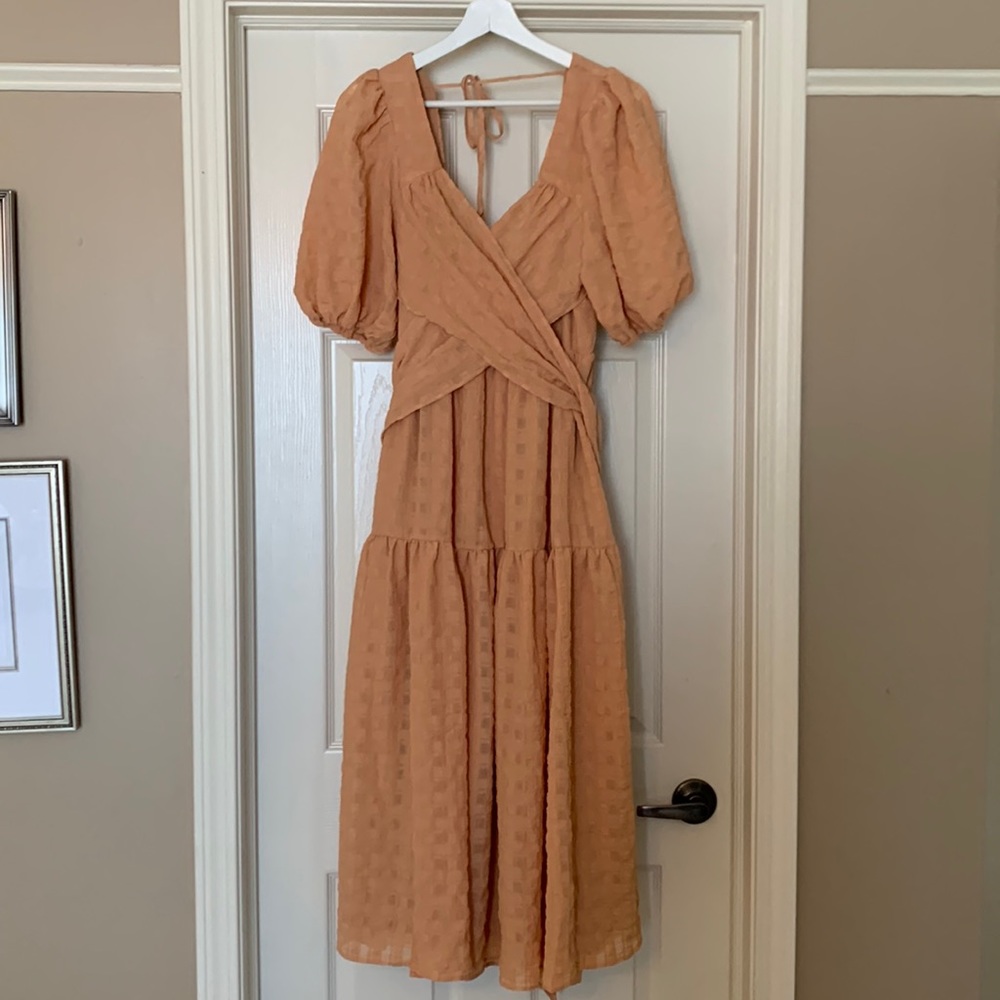 Lulus tiered dress, orange. Xl